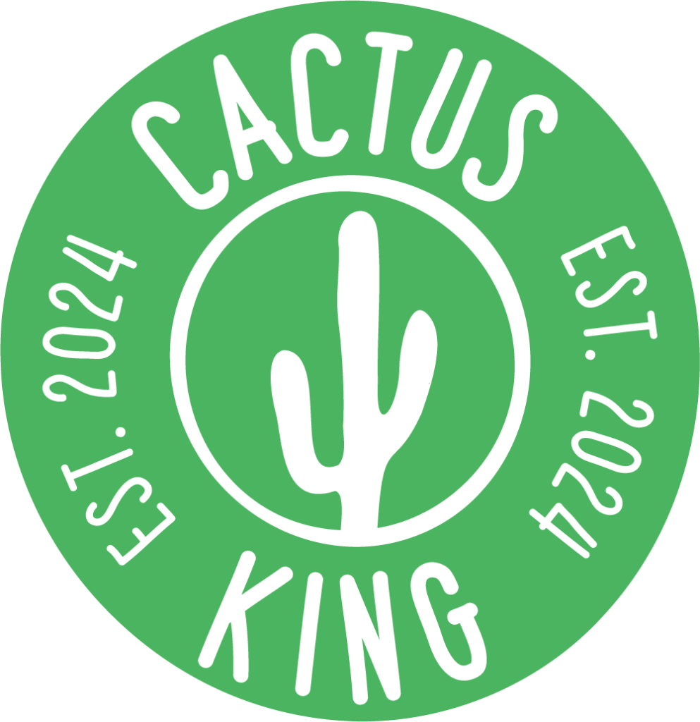 Green Outline Cactus King Full Logo Emblem 1000x1000